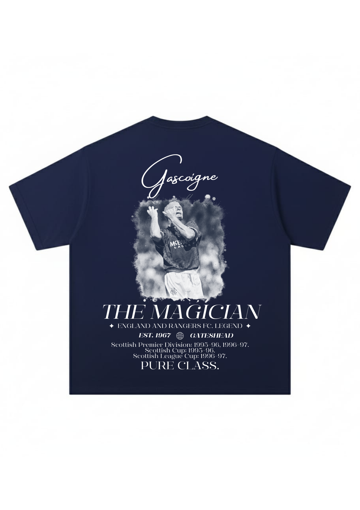 The Rangers FC "Paul Gascoigne: The Magician" Navy Blue (Oversized)